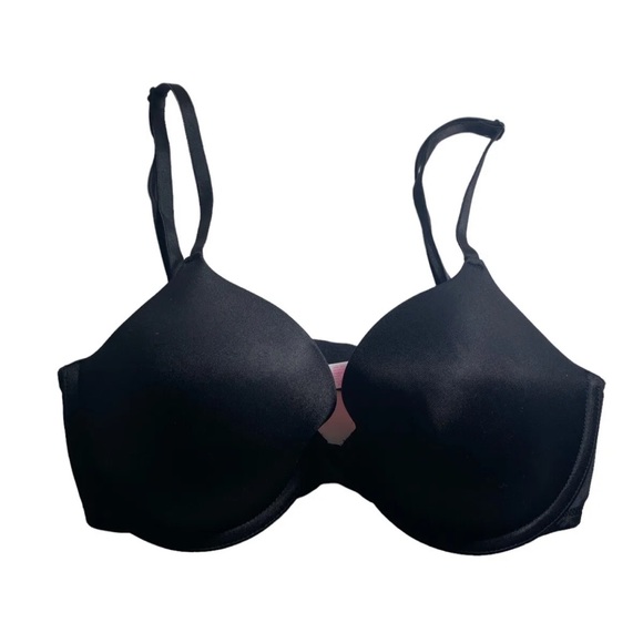 Victoria's Secret PINK Wear Everywhere Pushup Bra Size 34C Black - Picture 1 of 12